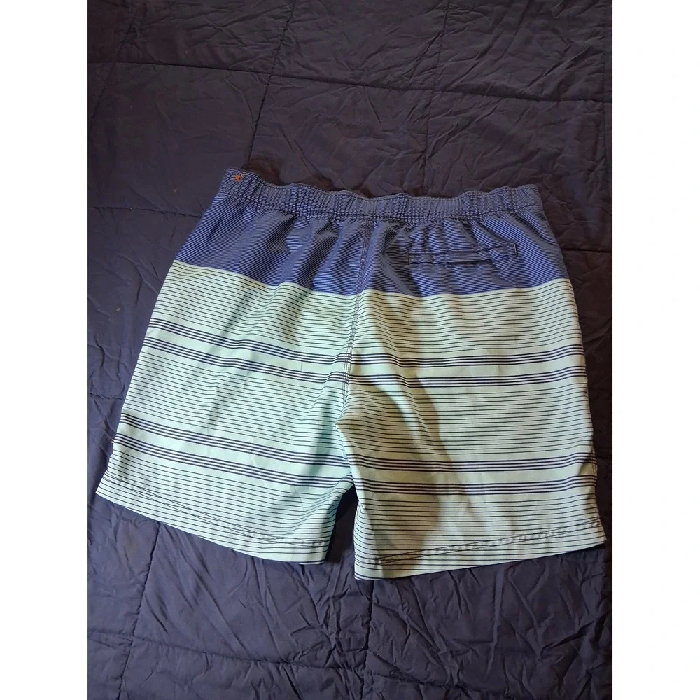 Nautica Mens Blue Mint Striped Swim Trunks Board Shorts‎ XL VDR 693 118